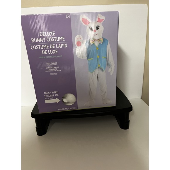 Adult Deluxe Easter Bunny Costume 5pc Unisex Fits Up to 44 NEW